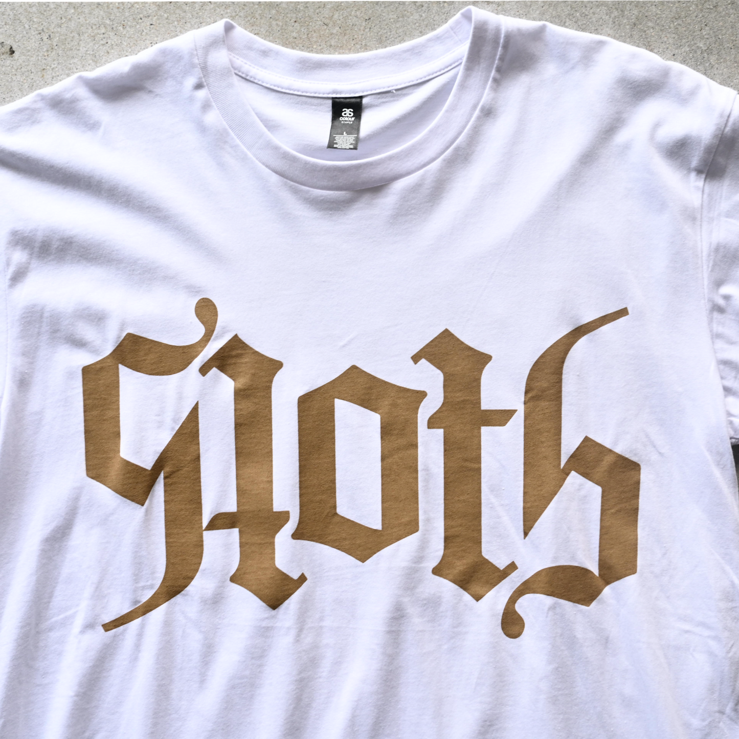 'Angel' Tee (Wht/Bronze)