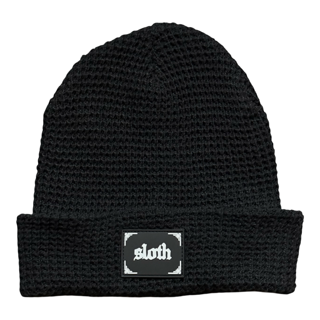 'Darklands' Waffle Knit (Black)