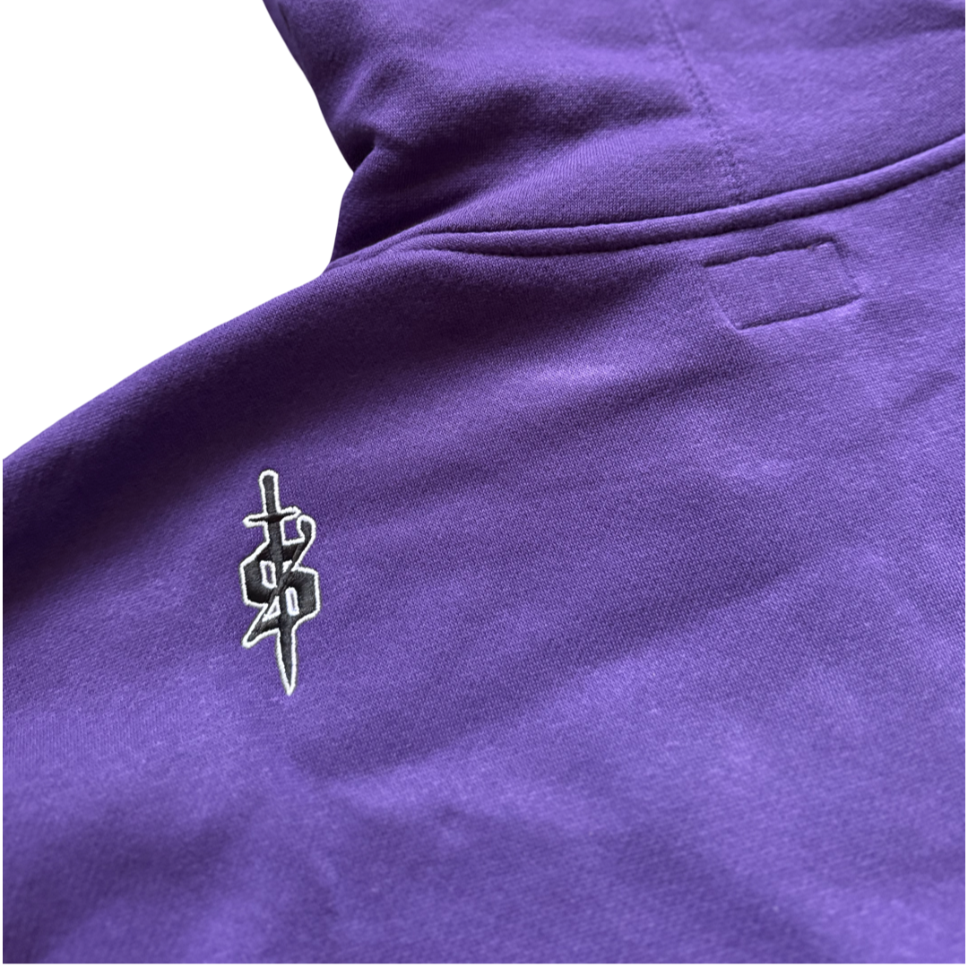 Embroidered Purple Hoody