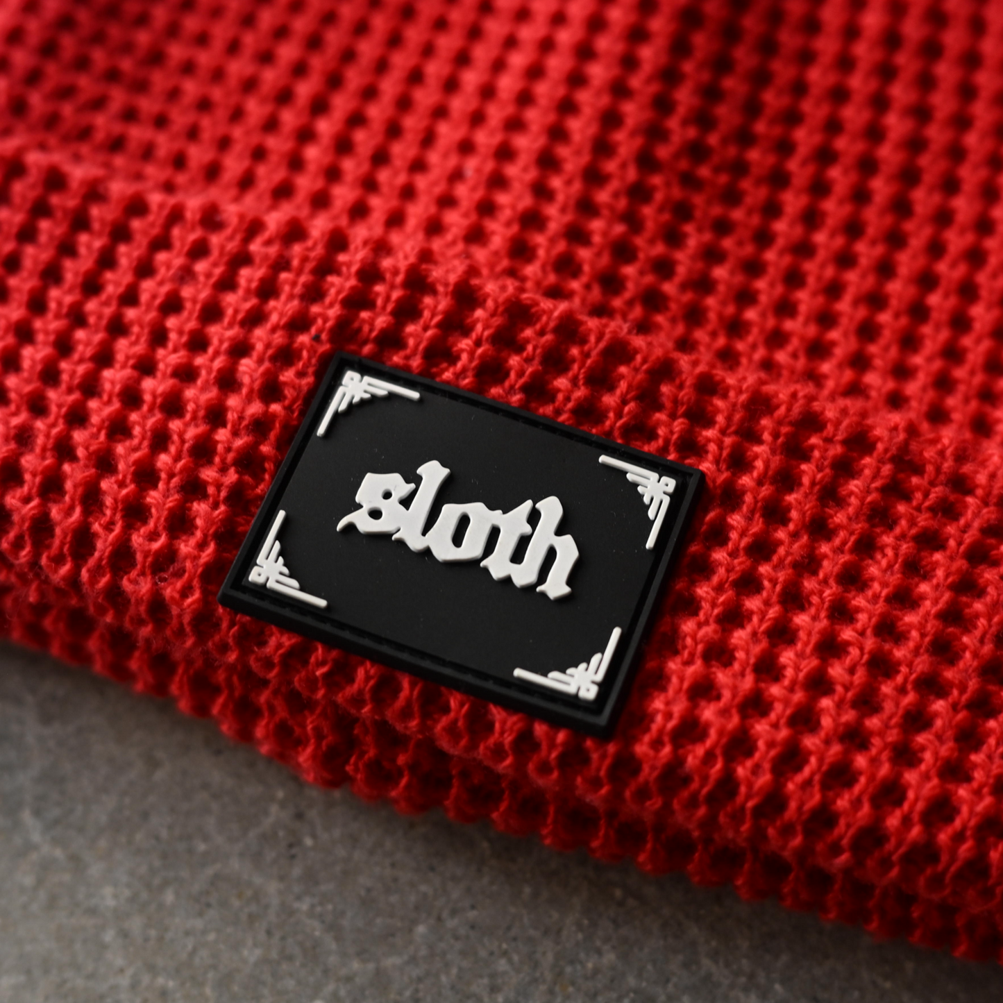 'Darklands' Waffle Knit (Red)