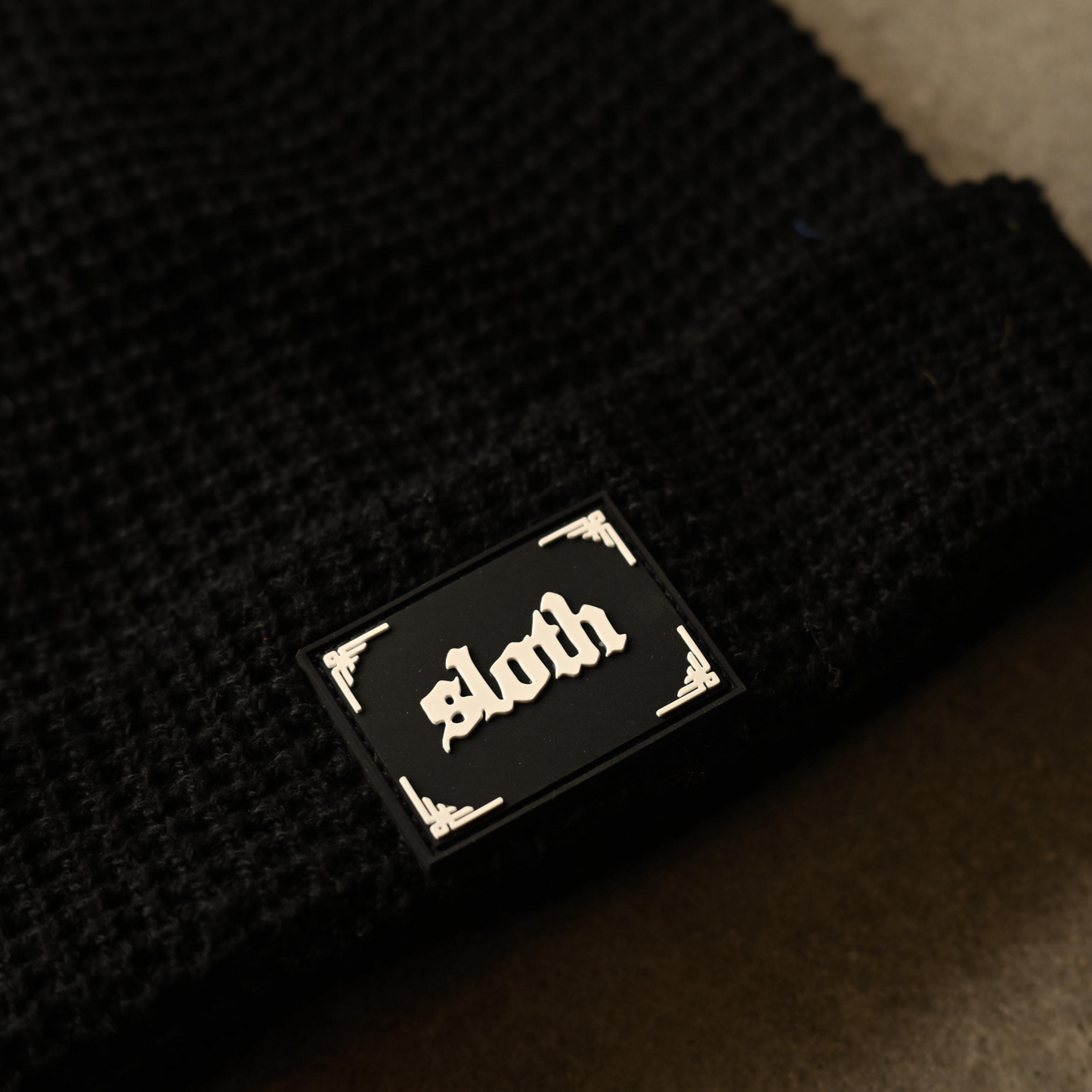 'Darklands' Waffle Knit (Black)