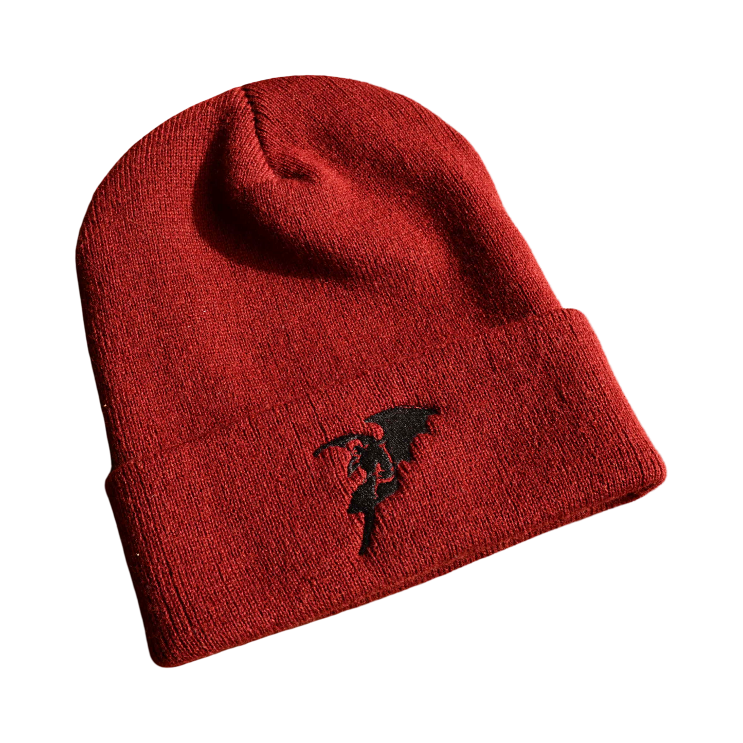 'Daemon' Cuff Beanie (Burgandy)