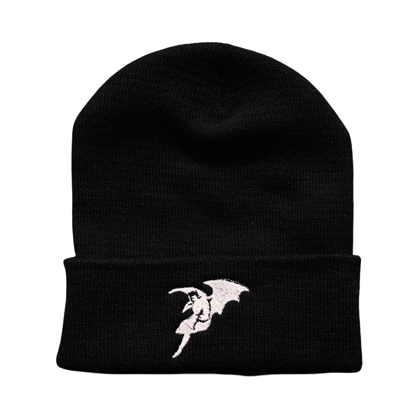 'Orchid' Cuff Beanie (Black)