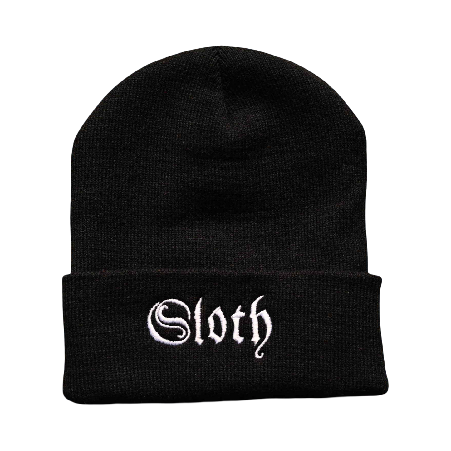 'Orchid' Cuff Beanie (Black)