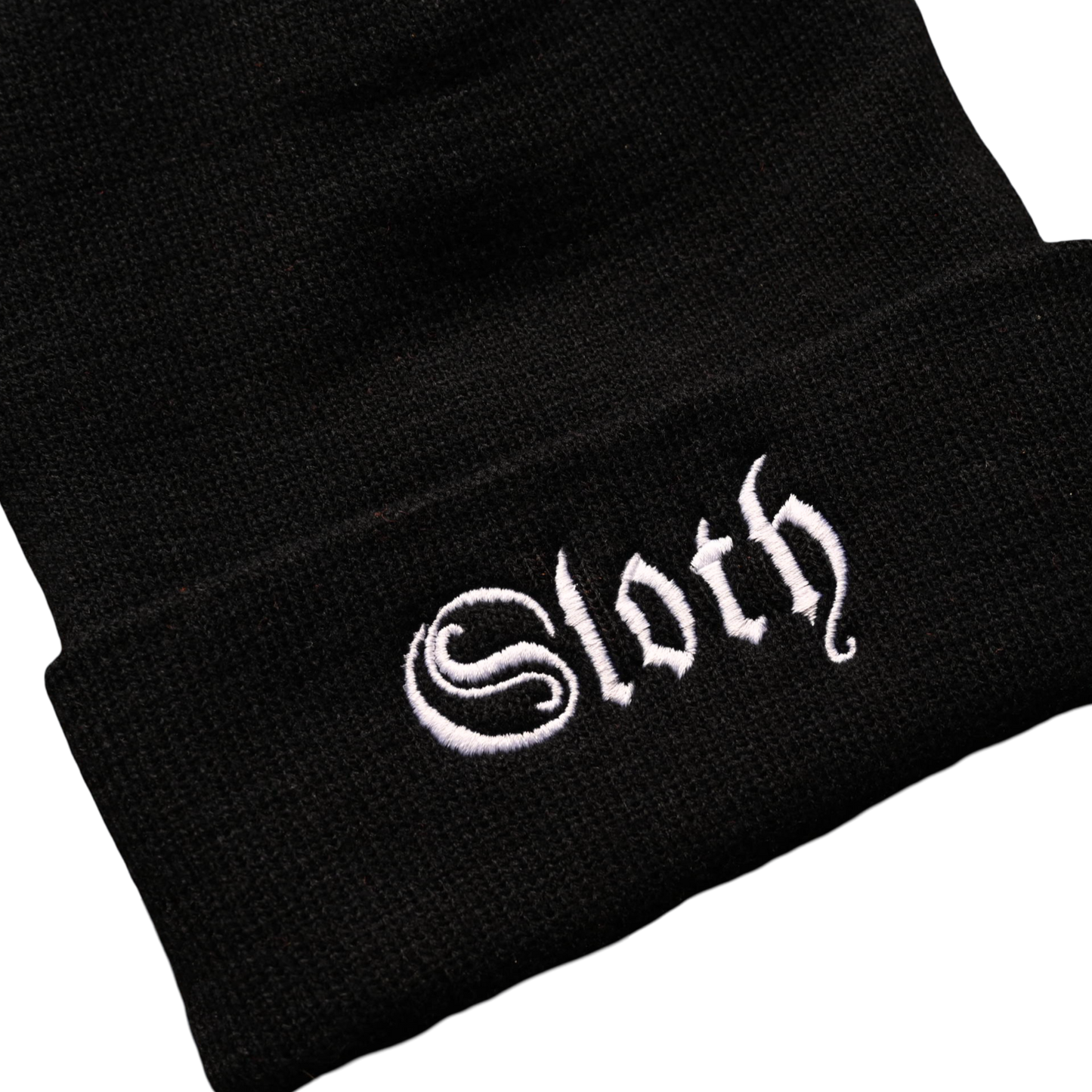 'Orchid' Cuff Beanie (Black)