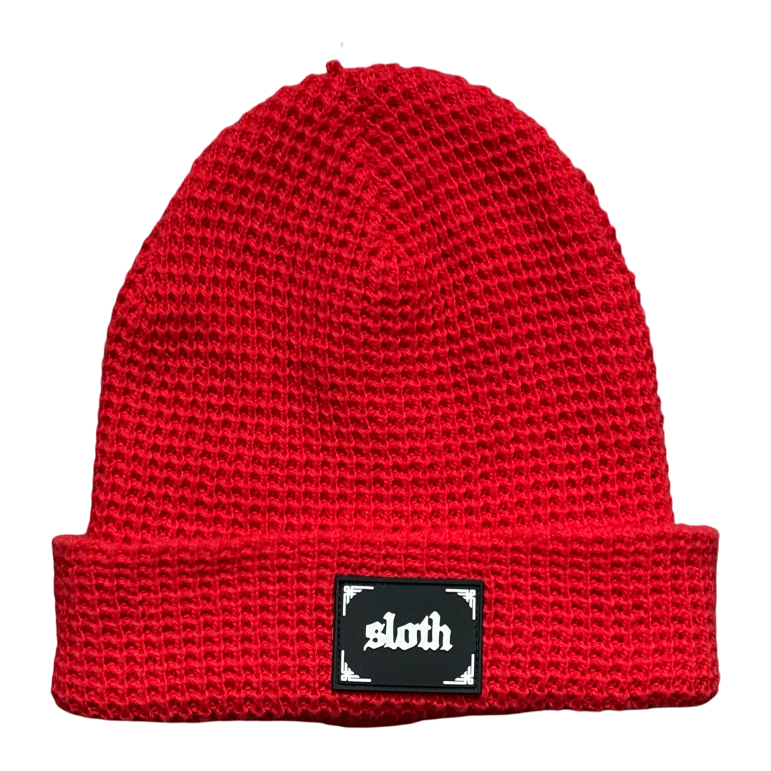 'Darklands' Waffle Knit (Red)