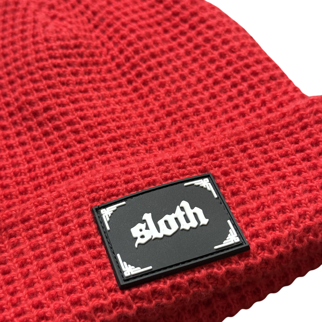 'Darklands' Waffle Knit (Red)
