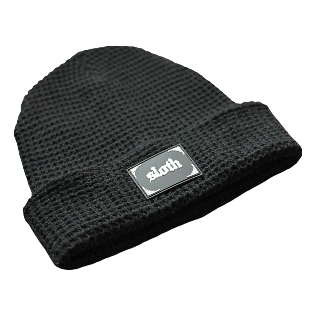 'Darklands' Waffle Knit (Black)