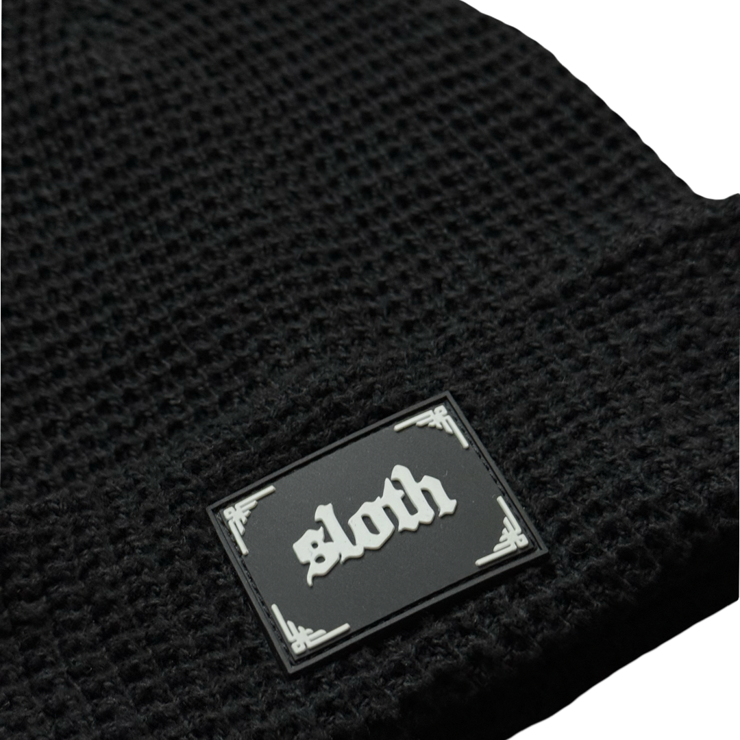 'Darklands' Waffle Knit (Black)