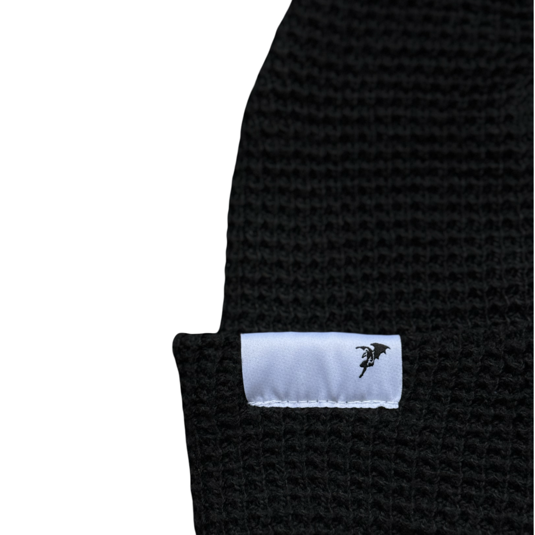 'Darklands' Waffle Knit (Black)