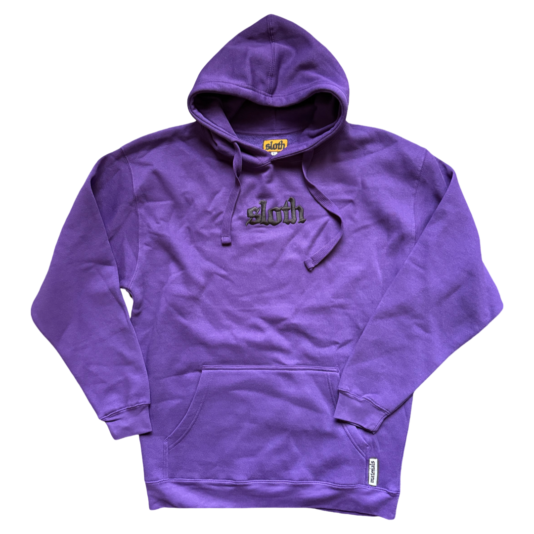 Embroidered Purple Hoody