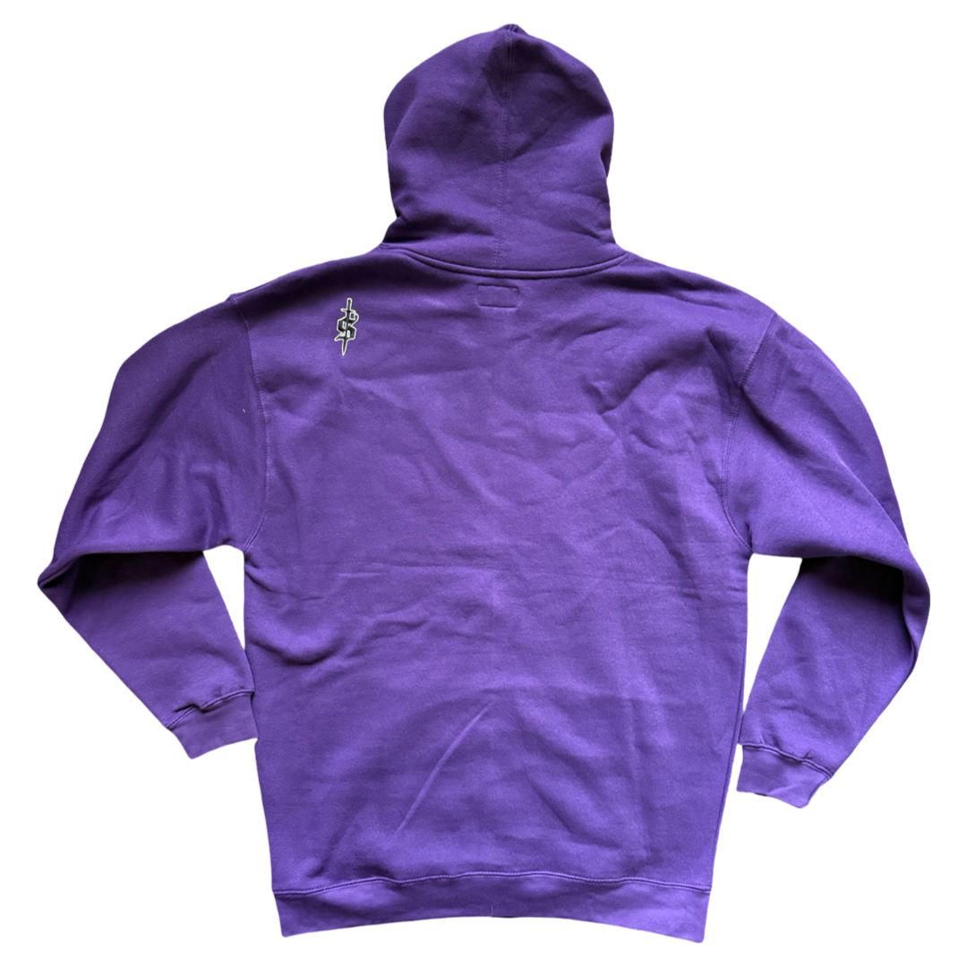 Embroidered Purple Hoody