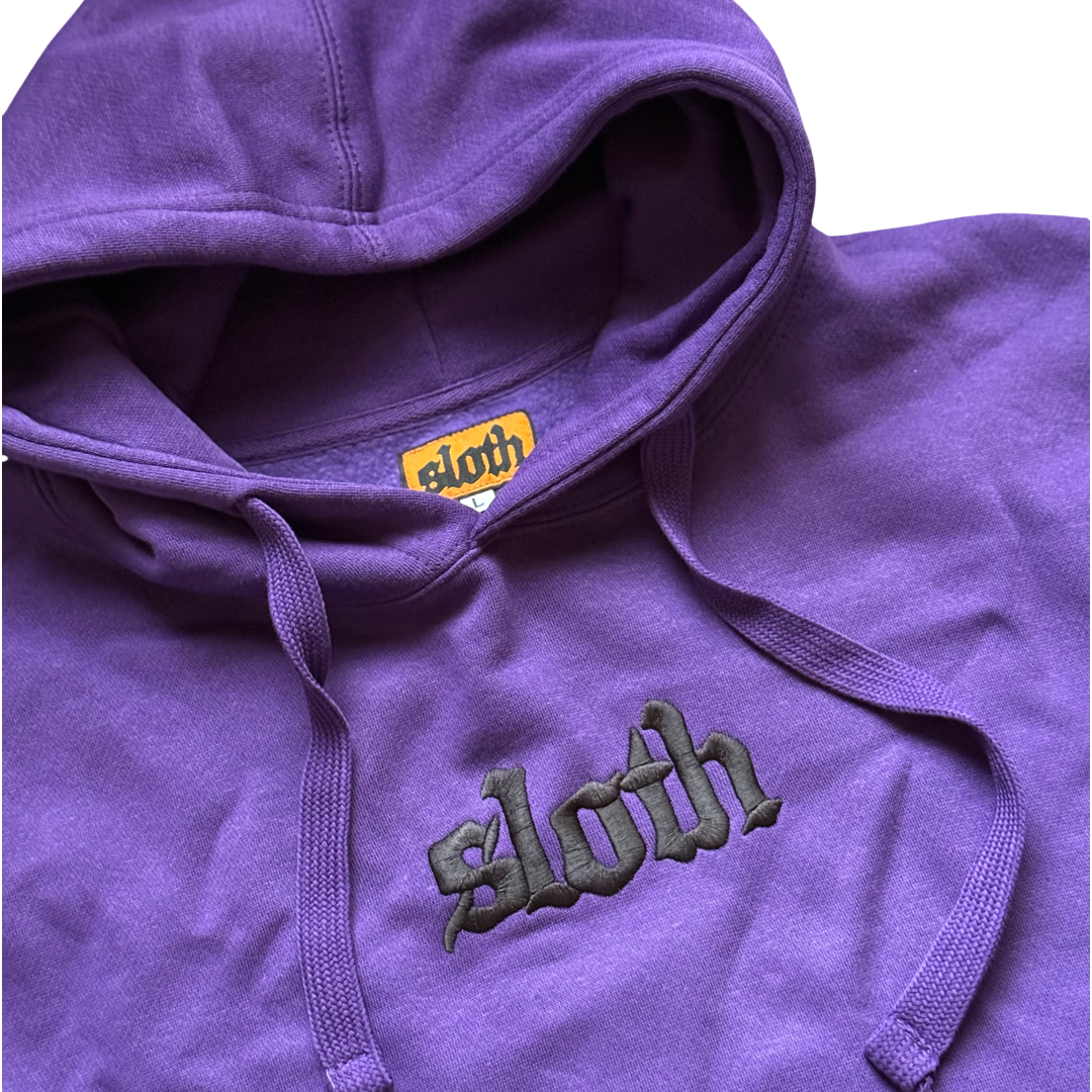 Embroidered Purple Hoody