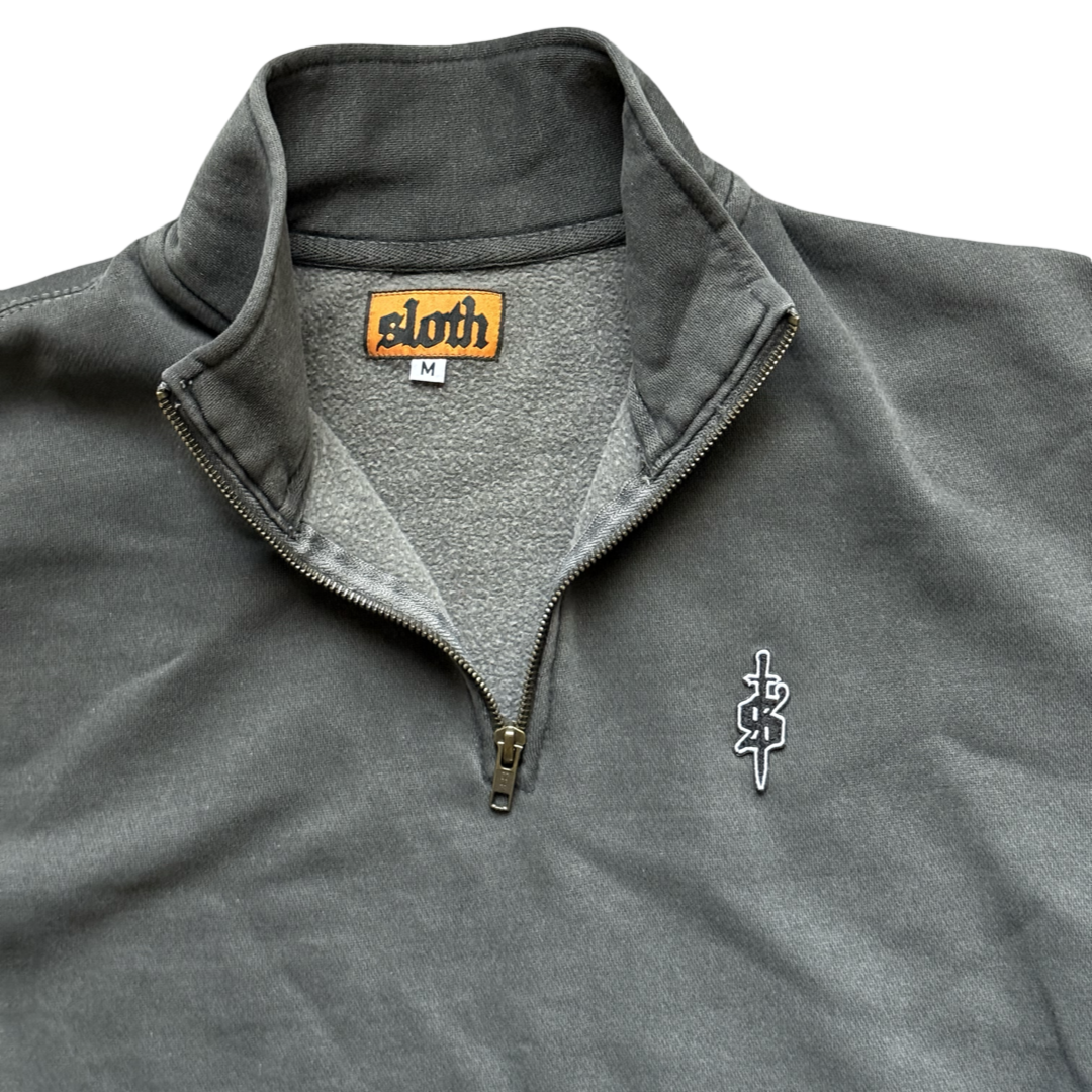 Insignia' Pigment Dyed Quarter Zip (Pepper) – slothmaterials