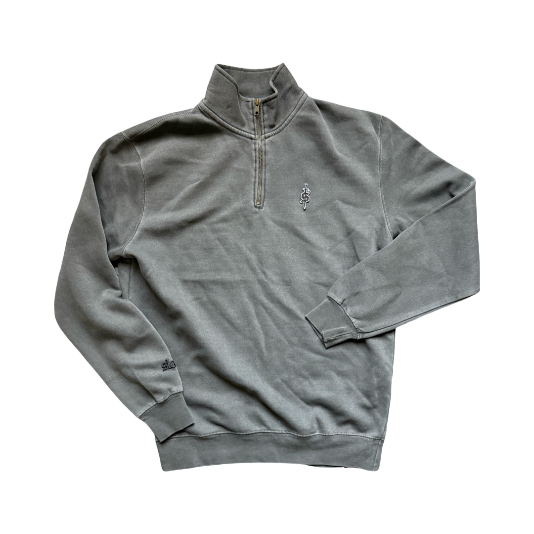 Insignia' Pigment Dyed Quarter Zip (Pepper) – slothmaterials